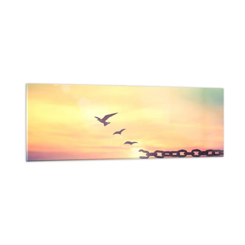 Schilderen op glas - De overwinning van vrijheid - 90x30 cm
