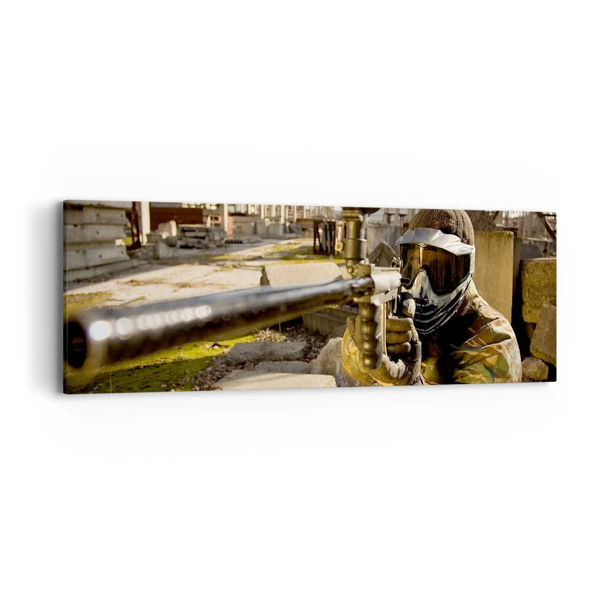 Schilderen op canvas - En jij kunt een held worden - 90x30 cm