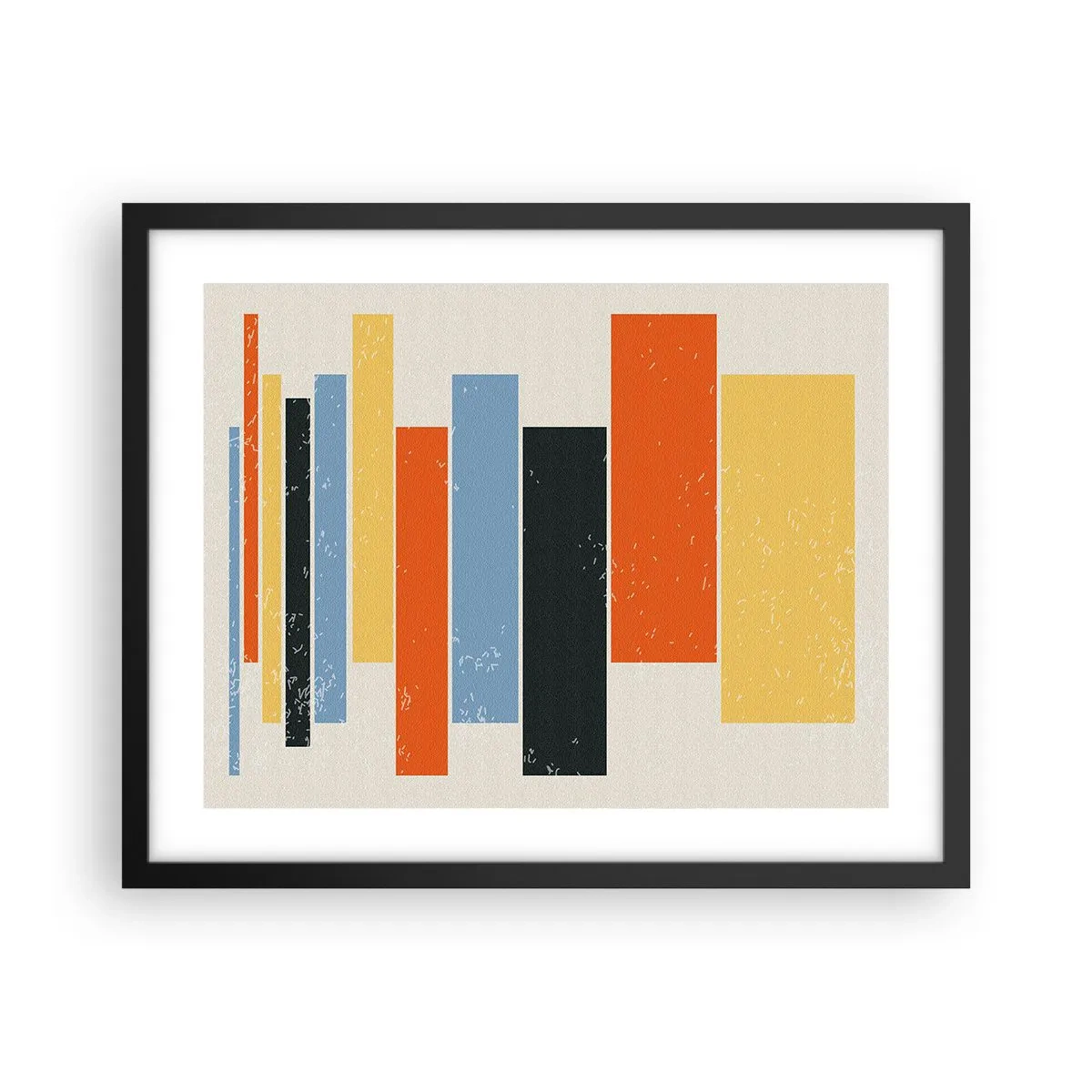 Poster in een zwarte lijst - Muzieknotatie - 50x40 cm