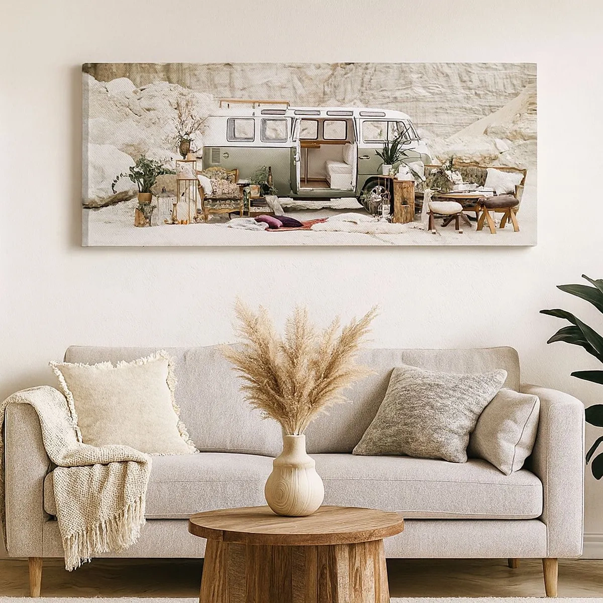 Schilderen op canvas - Er is de tijd om aan de reis te beginnen - 100x40 cm