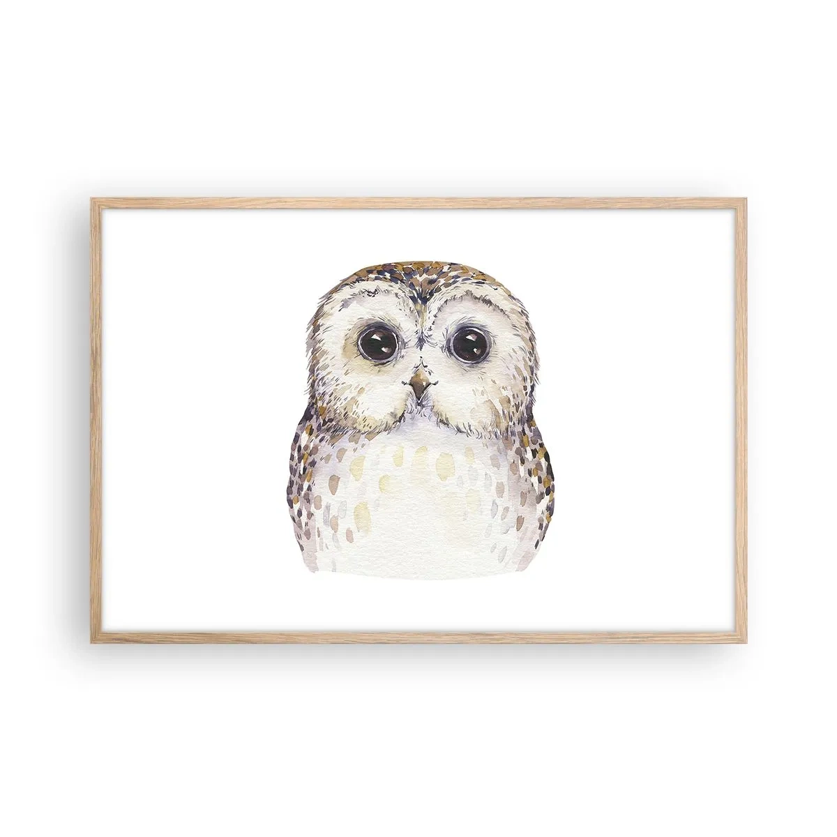 Een poster in een licht eiken lijst - Kijk in mijn ogen - 91x61 cm