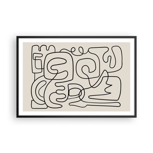 Poster in een zwarte lijst - Volg het pad - 91x61 cm