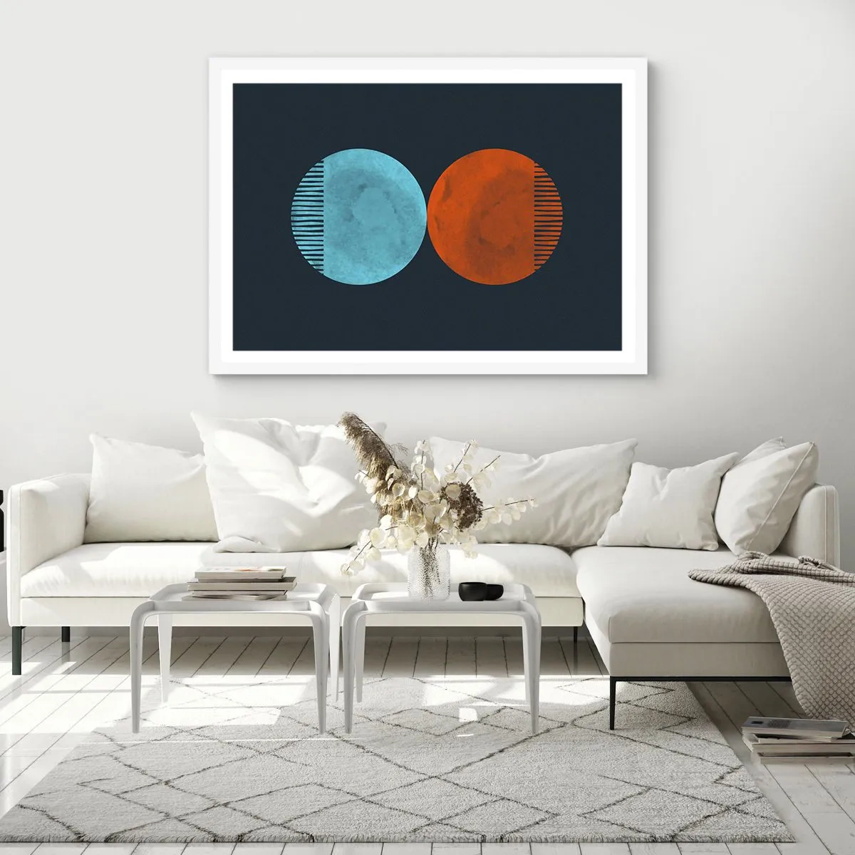 Poster in een witte lijst - Alleen geometrie? - 50x40 cm