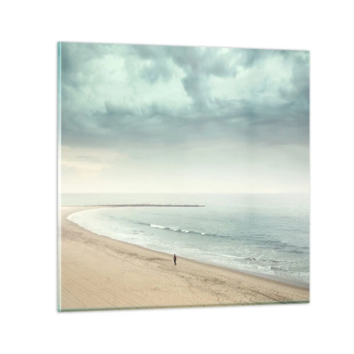 Schilderen op glas - op zoek naar vrede - 70x70 cm