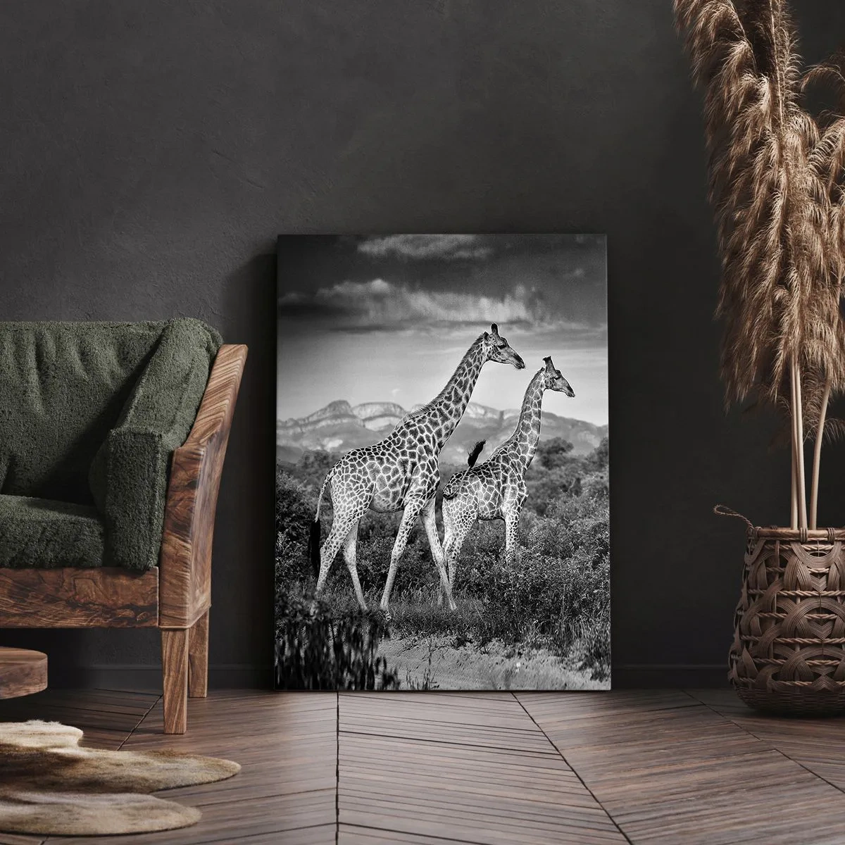 Schilderen op canvas - Hoge sferen in Afrika - 65x120 cm