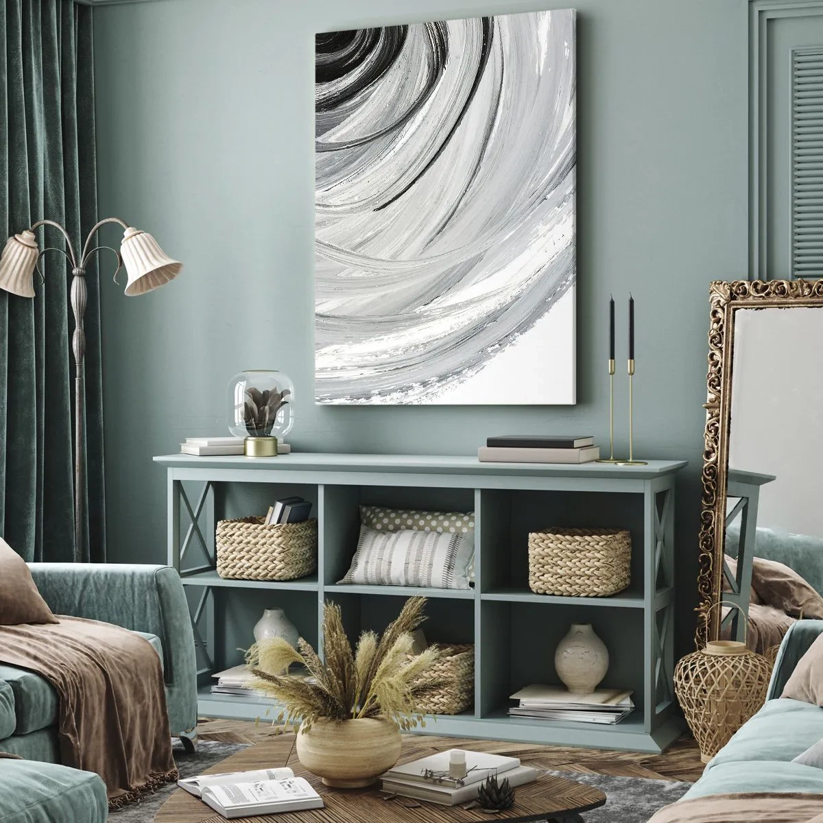 Schilderen op canvas - Orbitale samenstelling - 45x80 cm