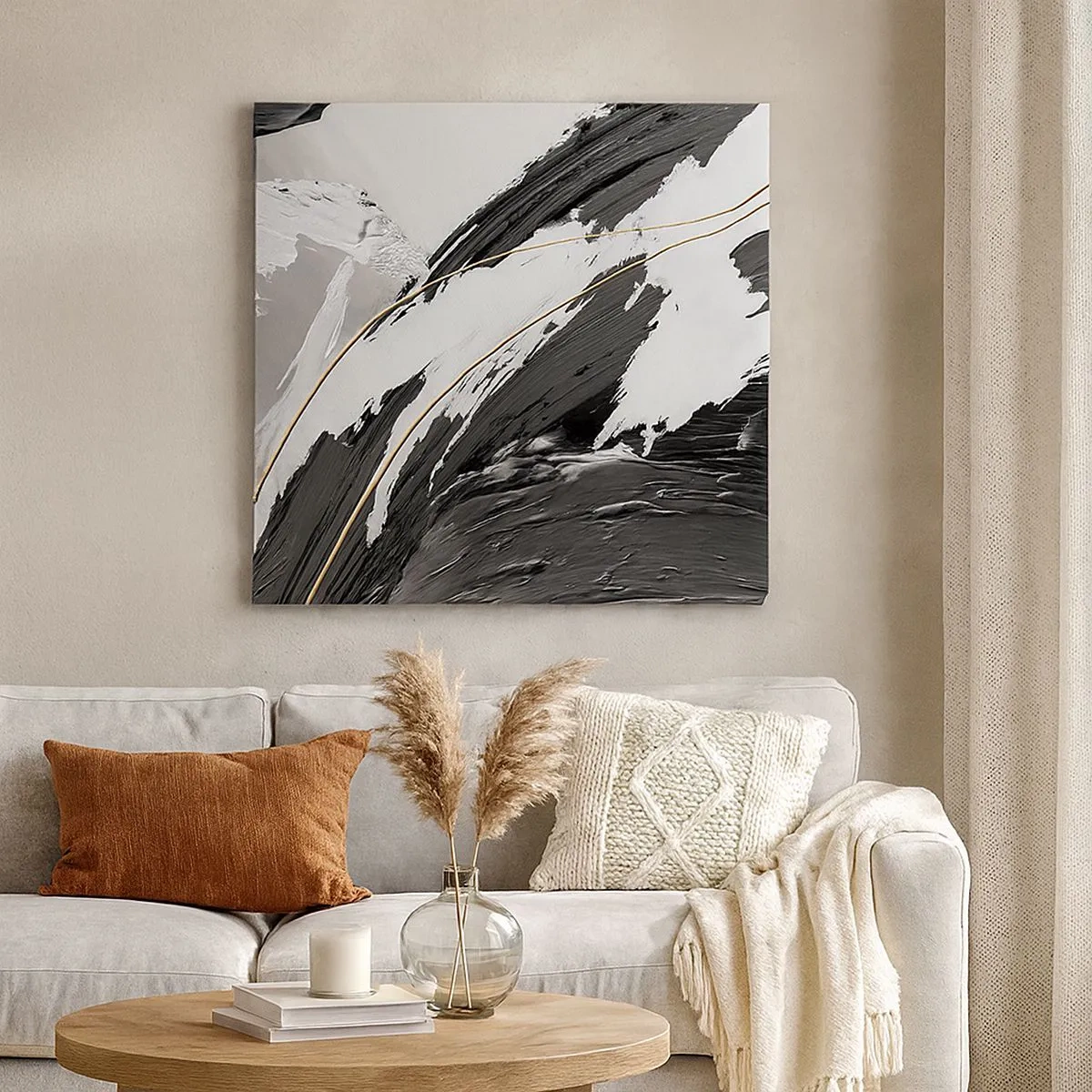 Schilderen op canvas - Abstractie op grote schaal - 30x30 cm