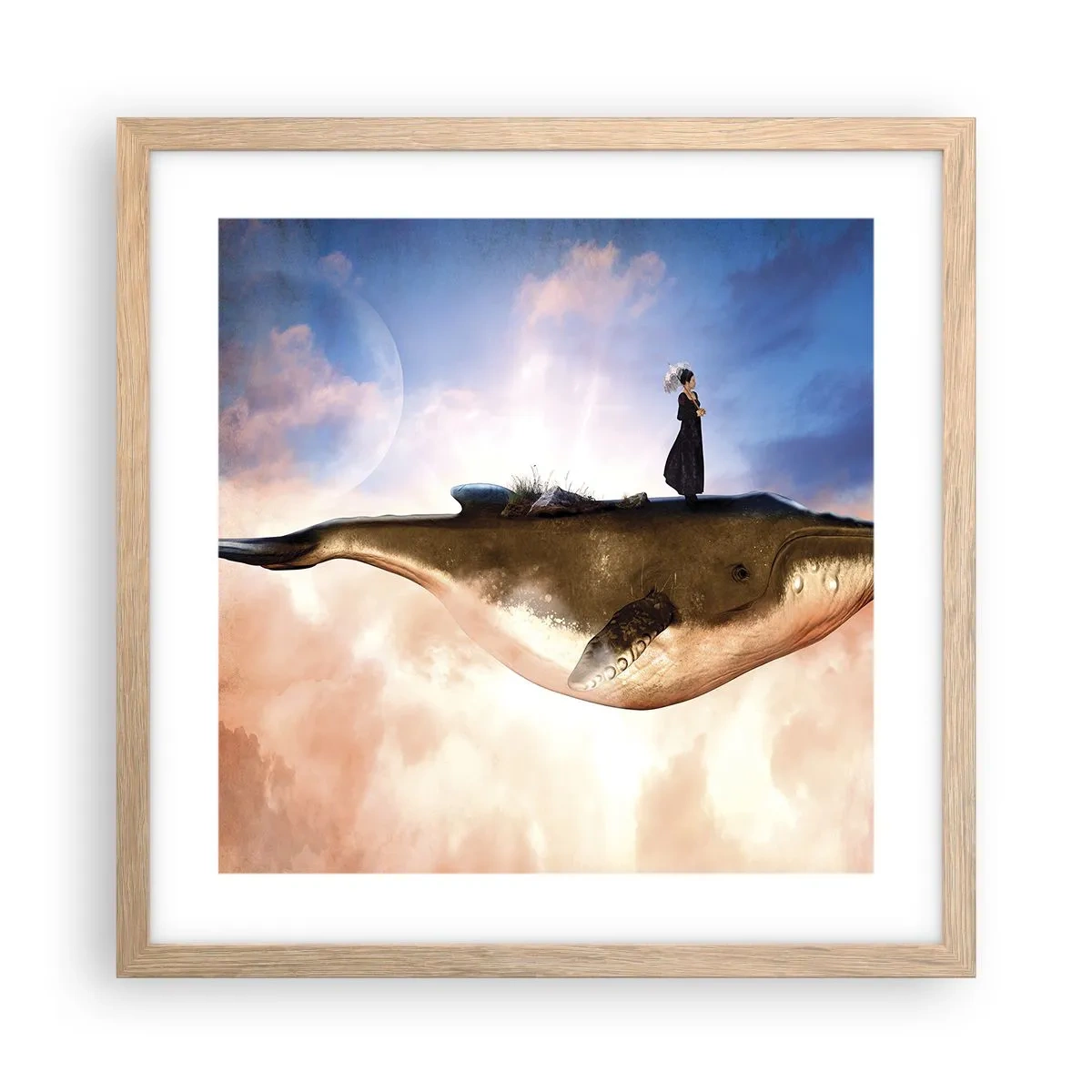 Een poster in een licht eiken lijst - Een echte reis - 40x40 cm