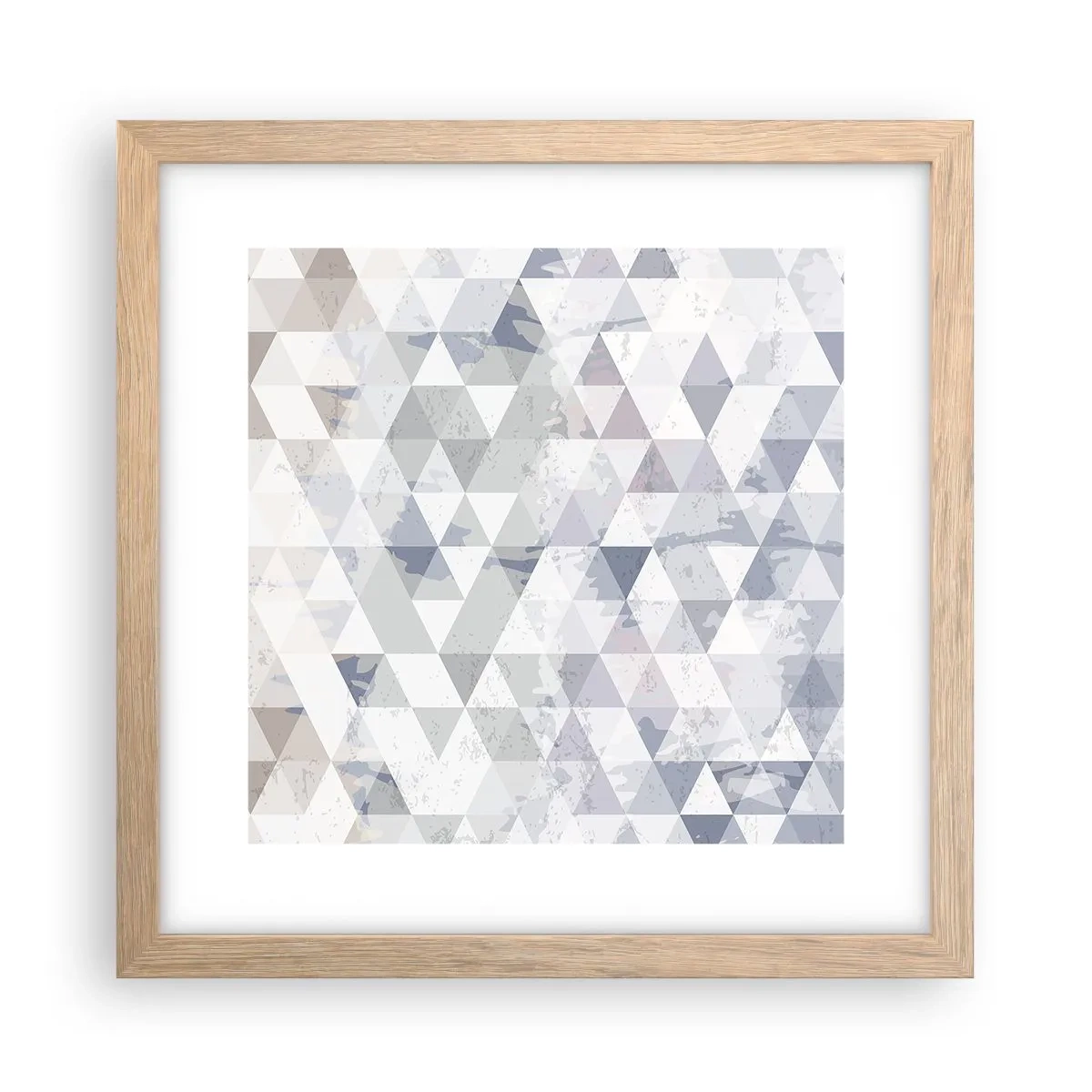 Een poster in een licht eiken lijst - In ritme op drie - 30x30 cm