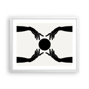 Poster in een witte lijst - Geheim teken - 50x40 cm