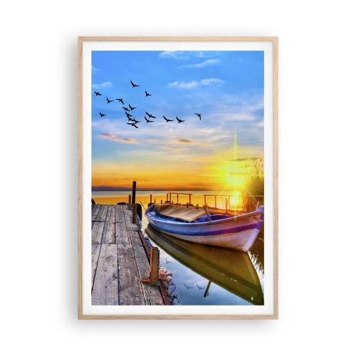 Een poster in een licht eiken lijst - Ik zie je morgen - 70x100 cm