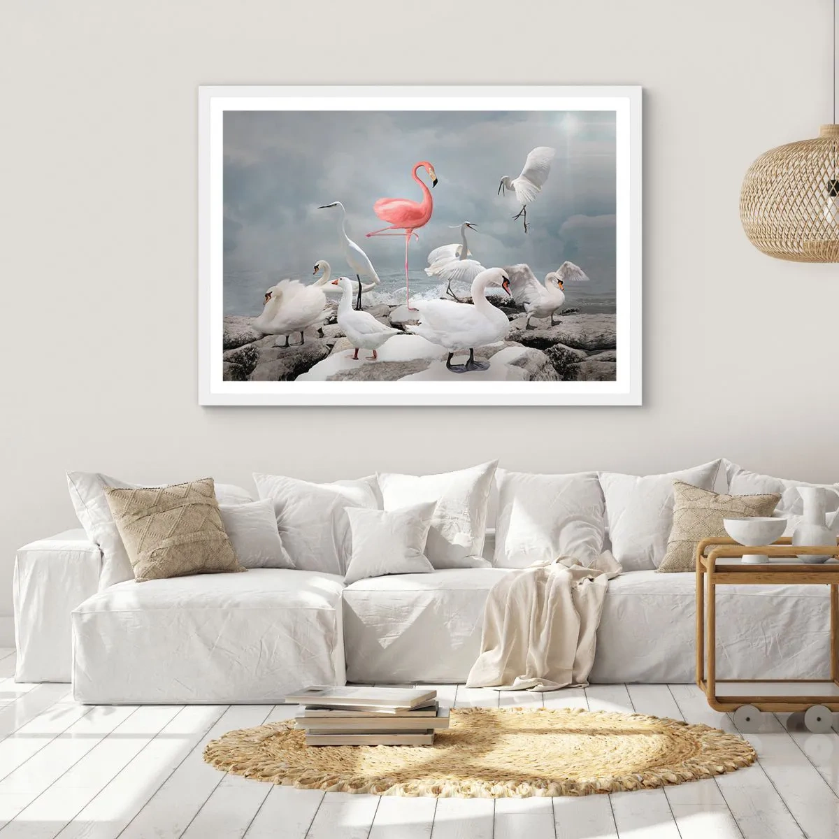 Poster in een witte lijst - Hoe ben ik hier terecht gekomen? - 50x40 cm