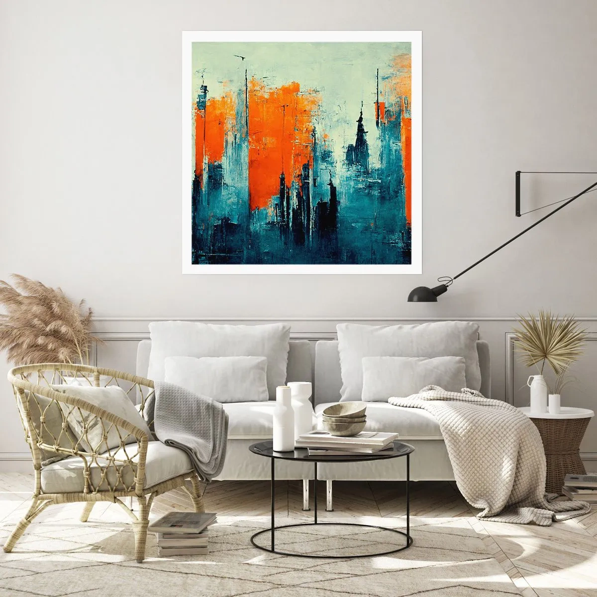 Poster - Modern landschap - 30x30 cm