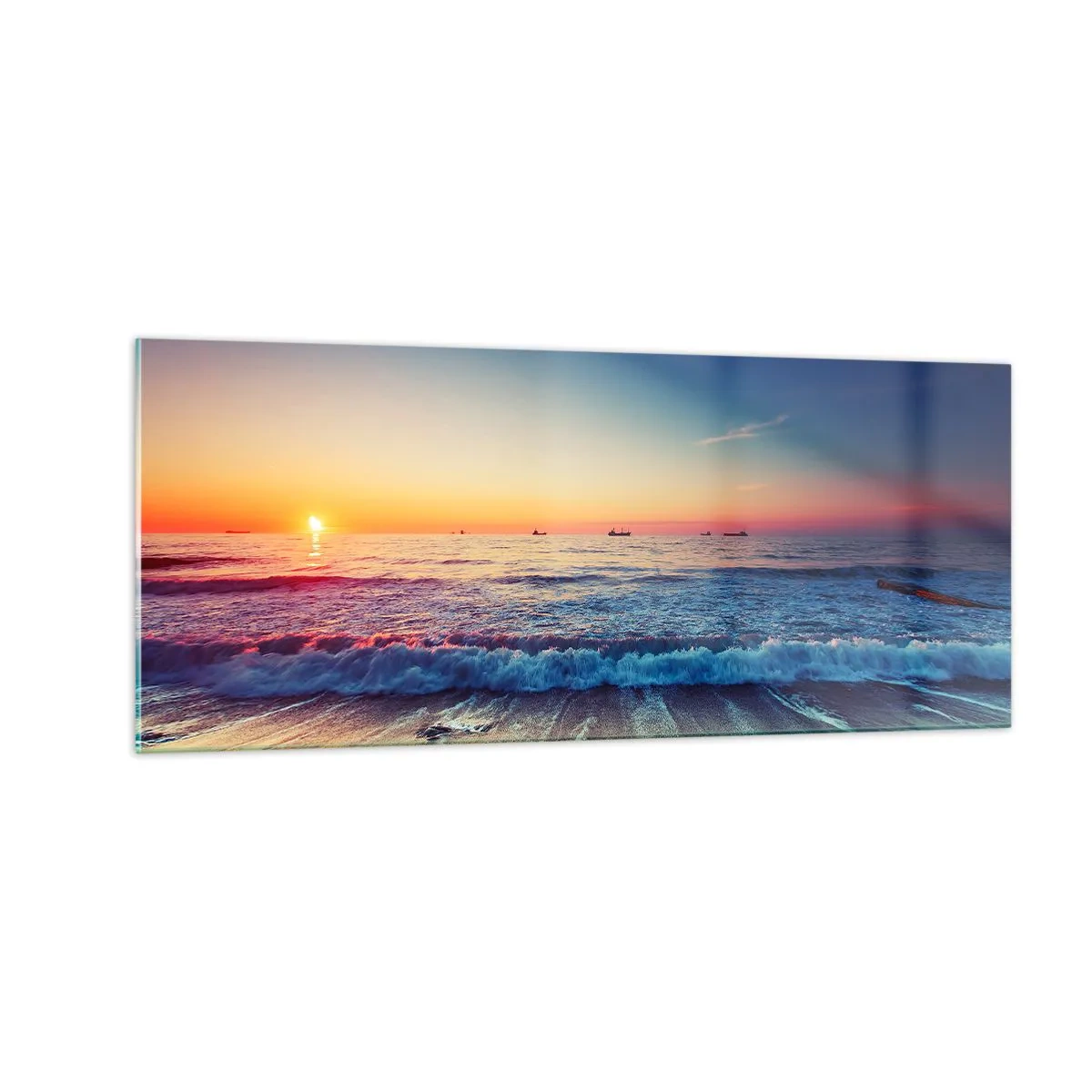 Schilderen op glas - Hoe zit het met de horizon? - 100x40 cm
