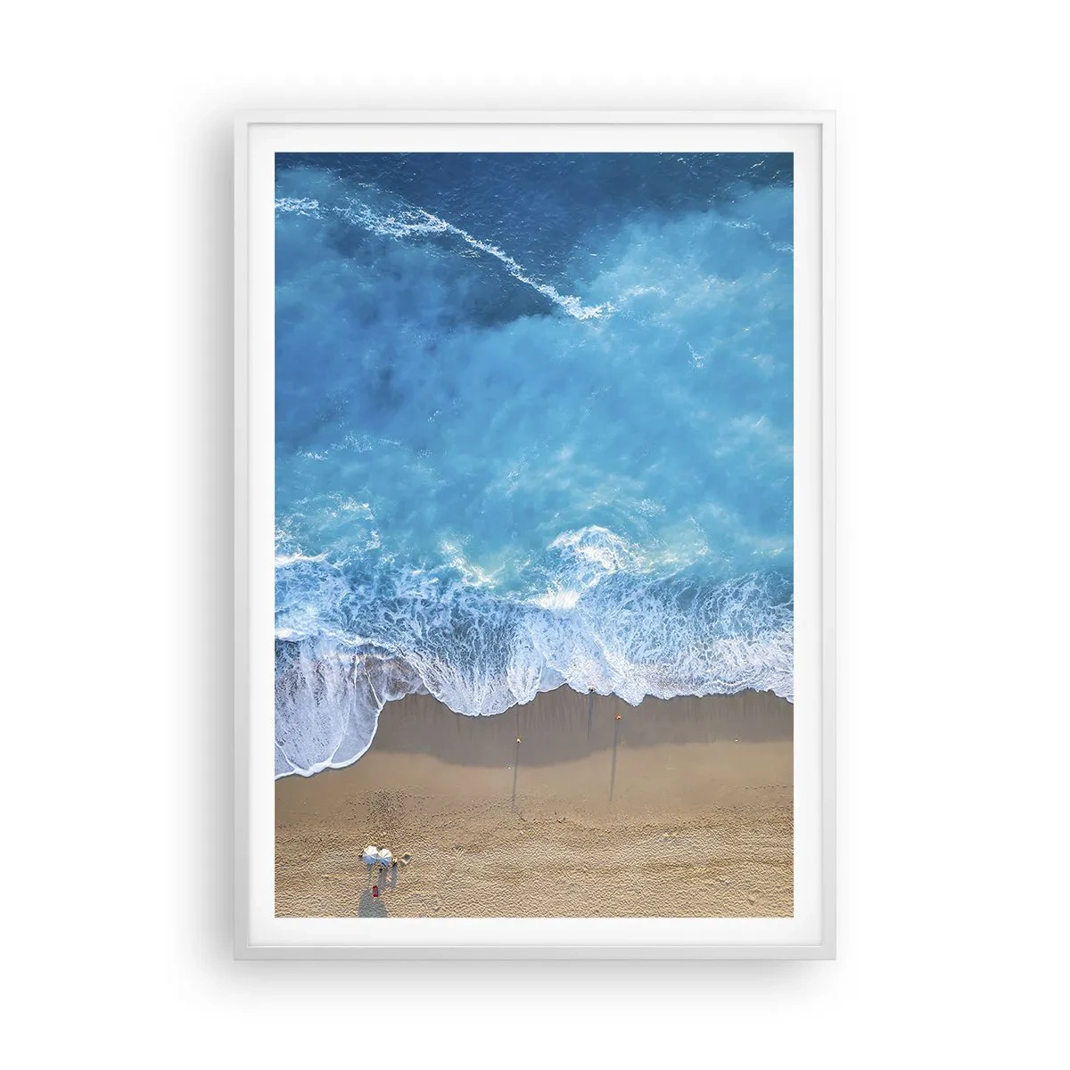 Poster in een witte lijst - De kracht van blauw - 70x100 cm