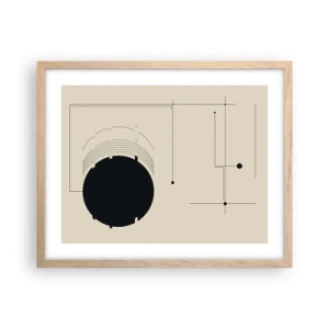 Een poster in een licht eiken lijst - Een flexibele en dynamische compositie - 50x40 cm