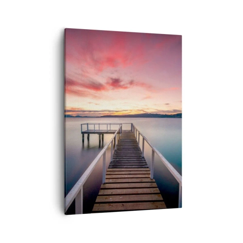 Schilderen op canvas - De zachte vlam van de avond - 50x70 cm