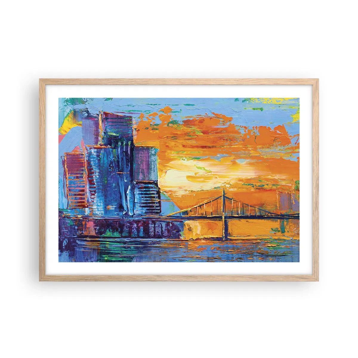 Een poster in een licht eiken lijst - Cultuur en natuur - 70x50 cm