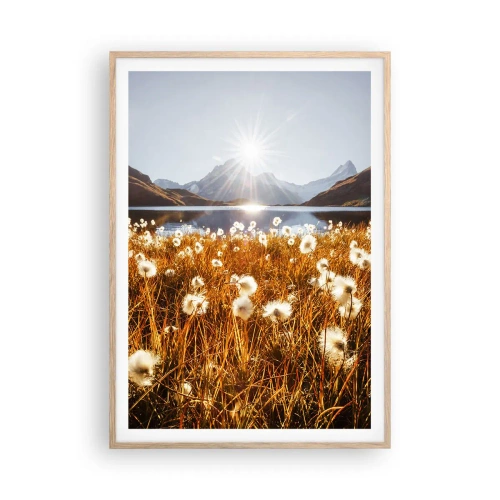 Een poster in een licht eiken lijst - Steenhardheid, graszachtheid - 70x100 cm