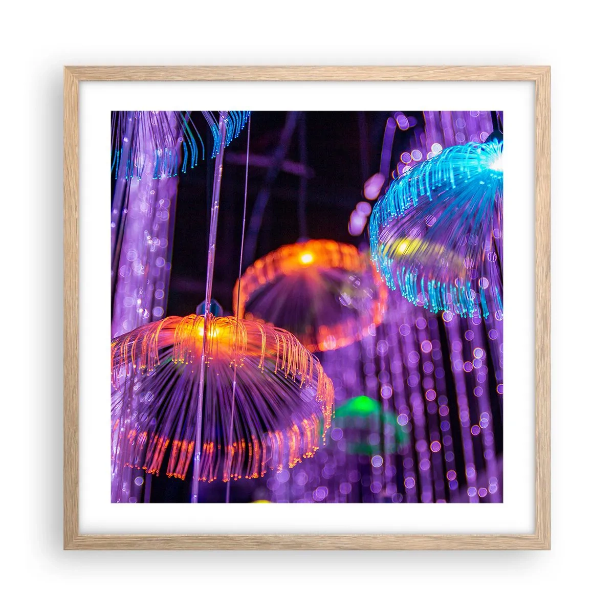 Een poster in een licht eiken lijst - Lichte fontein - 50x50 cm