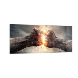 Schilderen op glas - Sta op voor een gevecht - 100x40 cm