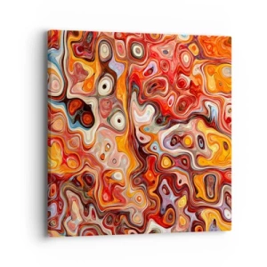 Schilderen op canvas - Als de noten gesmolten zijn in honing - 40x40 cm