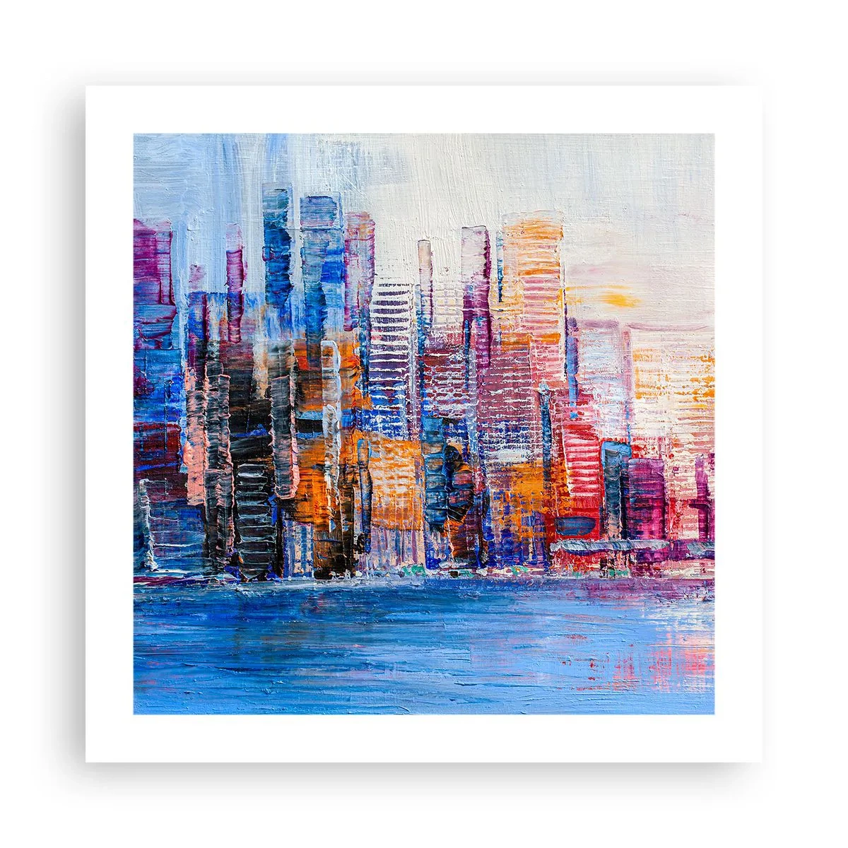 Poster - Een vrolijke metropool - 50x50 cm