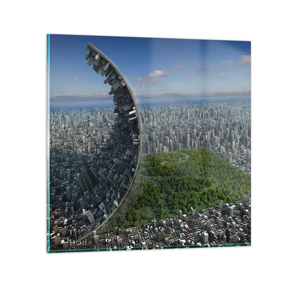 Schilderen op glas - De natuur is eeuwig - 30x30 cm