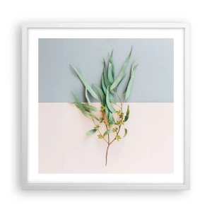 Poster in een witte lijst - Subtiliteit in pastelkleuren - 50x50 cm