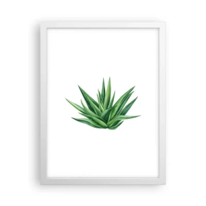 Poster in een witte lijst - Groen – kracht – leven - 30x40 cm