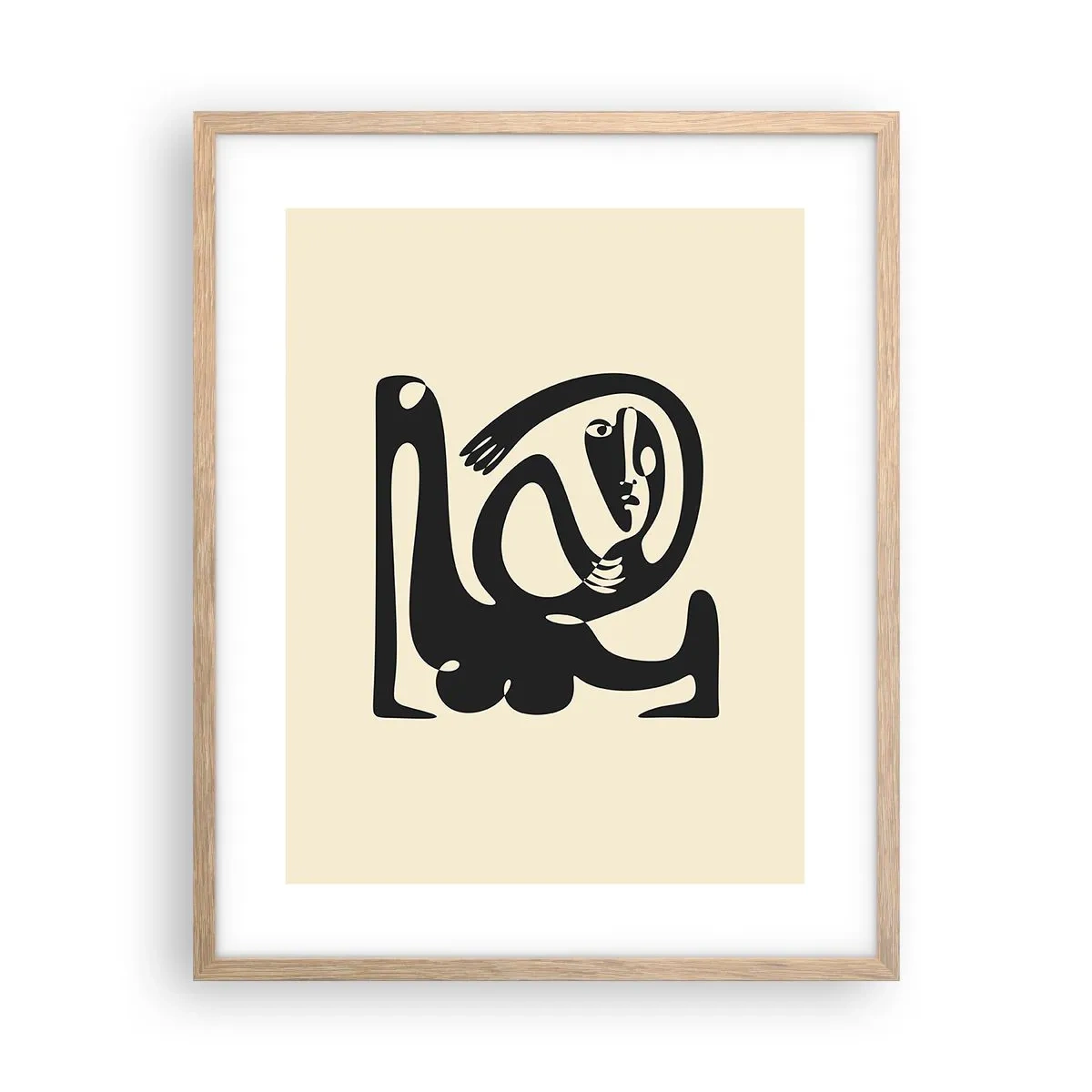 Een poster in een licht eiken lijst - Bijna Picasso - 40x50 cm