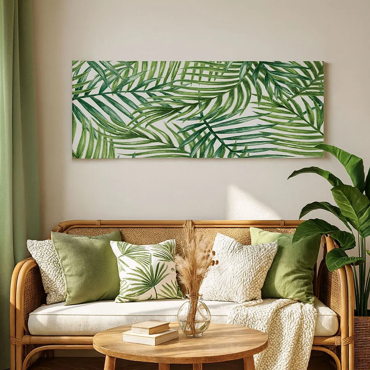 Schilderen op canvas - Onder de groene luifel - 100x40 cm