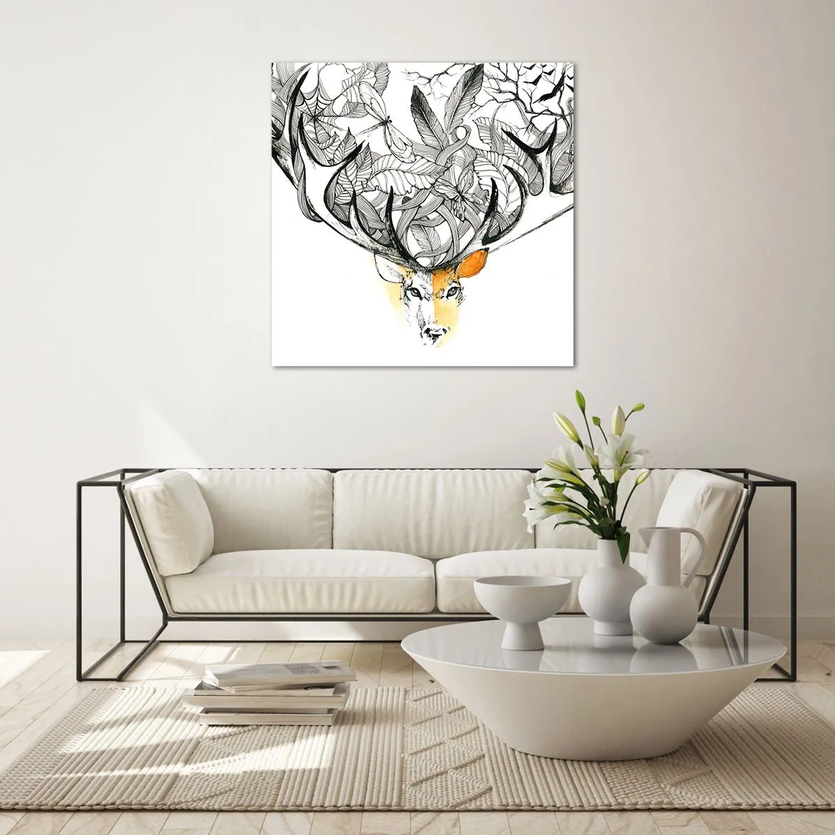 Schilderen op glas - Hoorns van overvloed - 70x70 cm