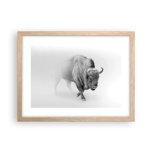 Een poster in een licht eiken lijst - Koning van de prairie - 40x30 cm