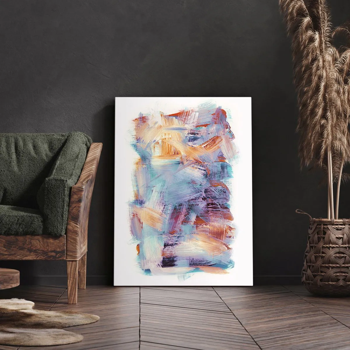 Schilderen op canvas - Een kleurrijke puinhoop - 50x70 cm