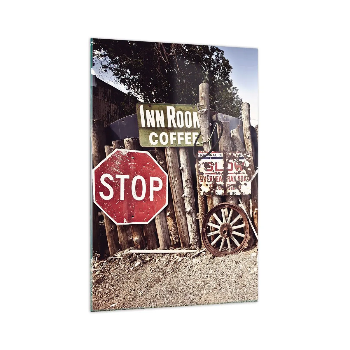 Schilderen op glas - En de tijd is gestopt - 70x100 cm