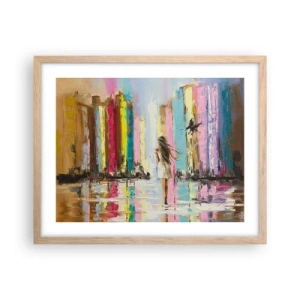 Een poster in een licht eiken lijst - Volg mij - 50x40 cm
