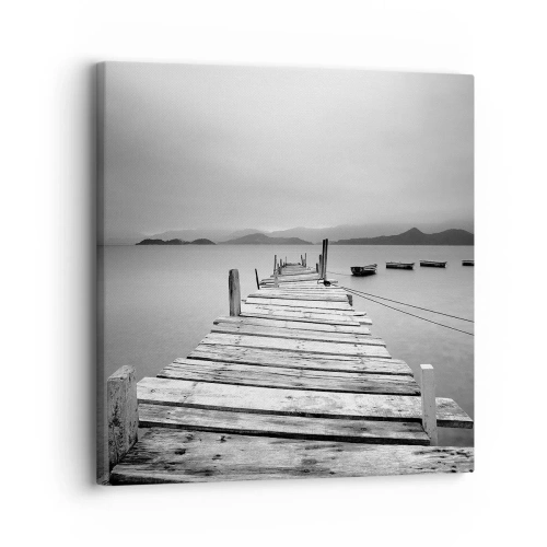 Schilderen op canvas - Achter bergen en zeeën - 30x30 cm