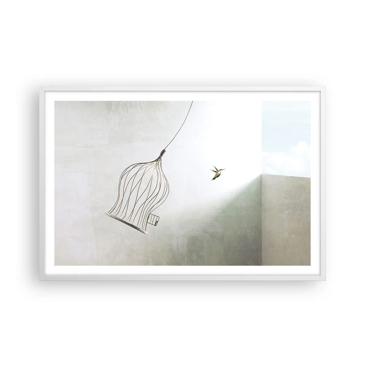Poster in een witte lijst - In je element - 91x61 cm