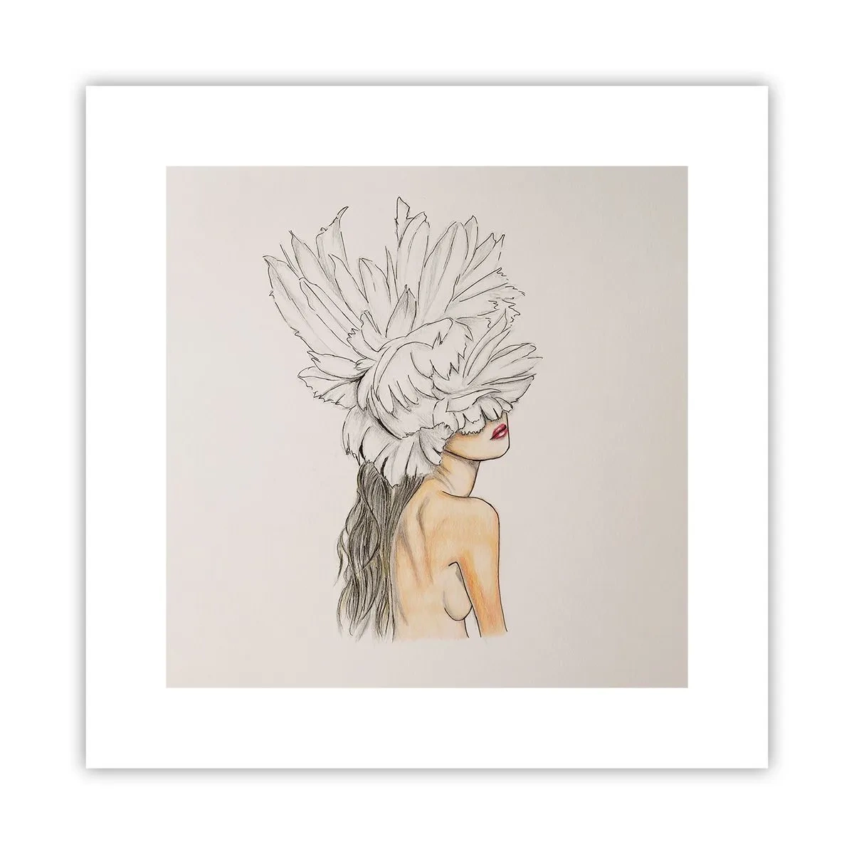 Poster - gekroonde schoonheid - 30x30 cm
