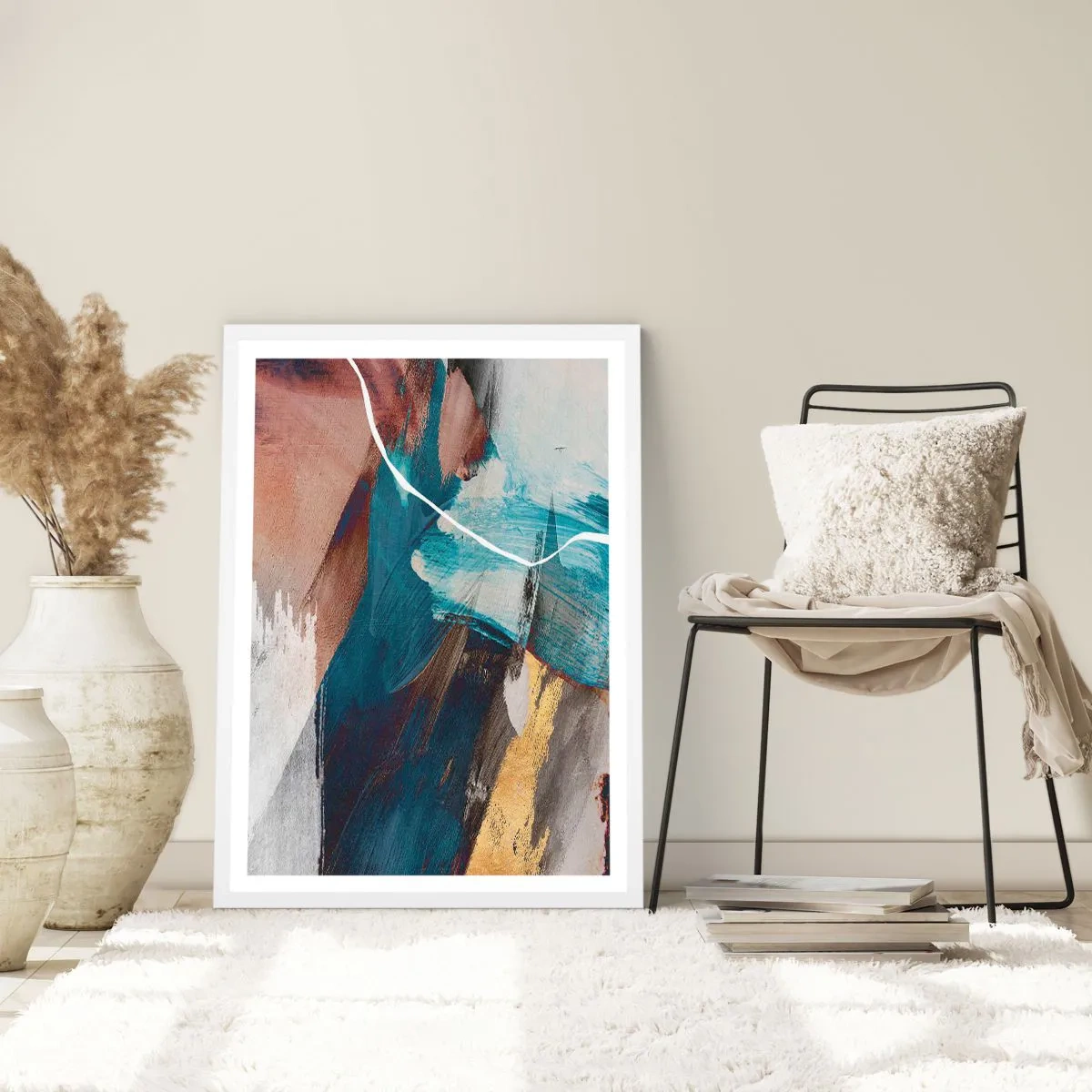 Poster in een witte lijst - Met panache en energie - 50x70 cm