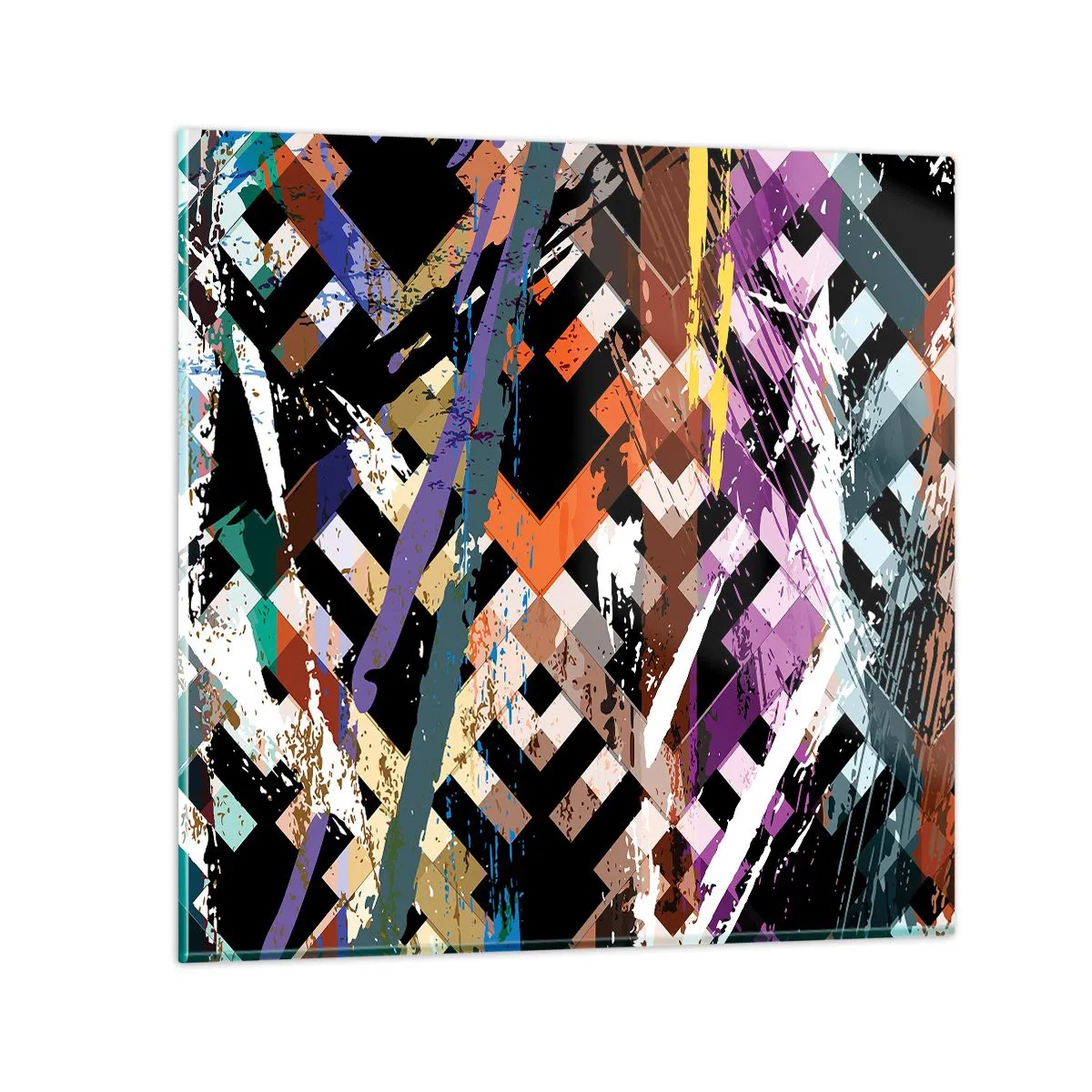 Schilderen op glas - Tot de tweede macht verheven - 60x60 cm