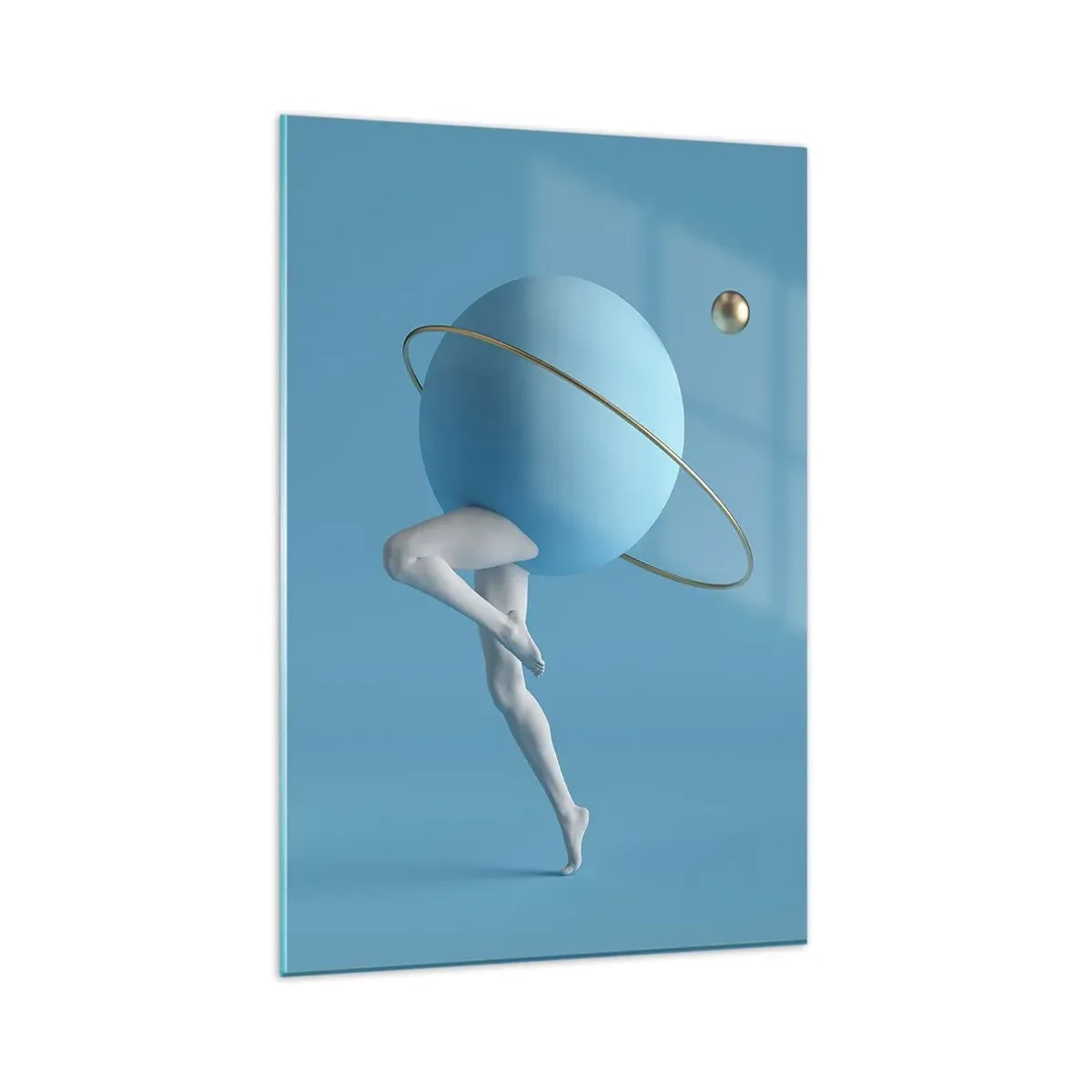 Schilderen op glas - En de planeten zijn gek geworden - 80x120 cm