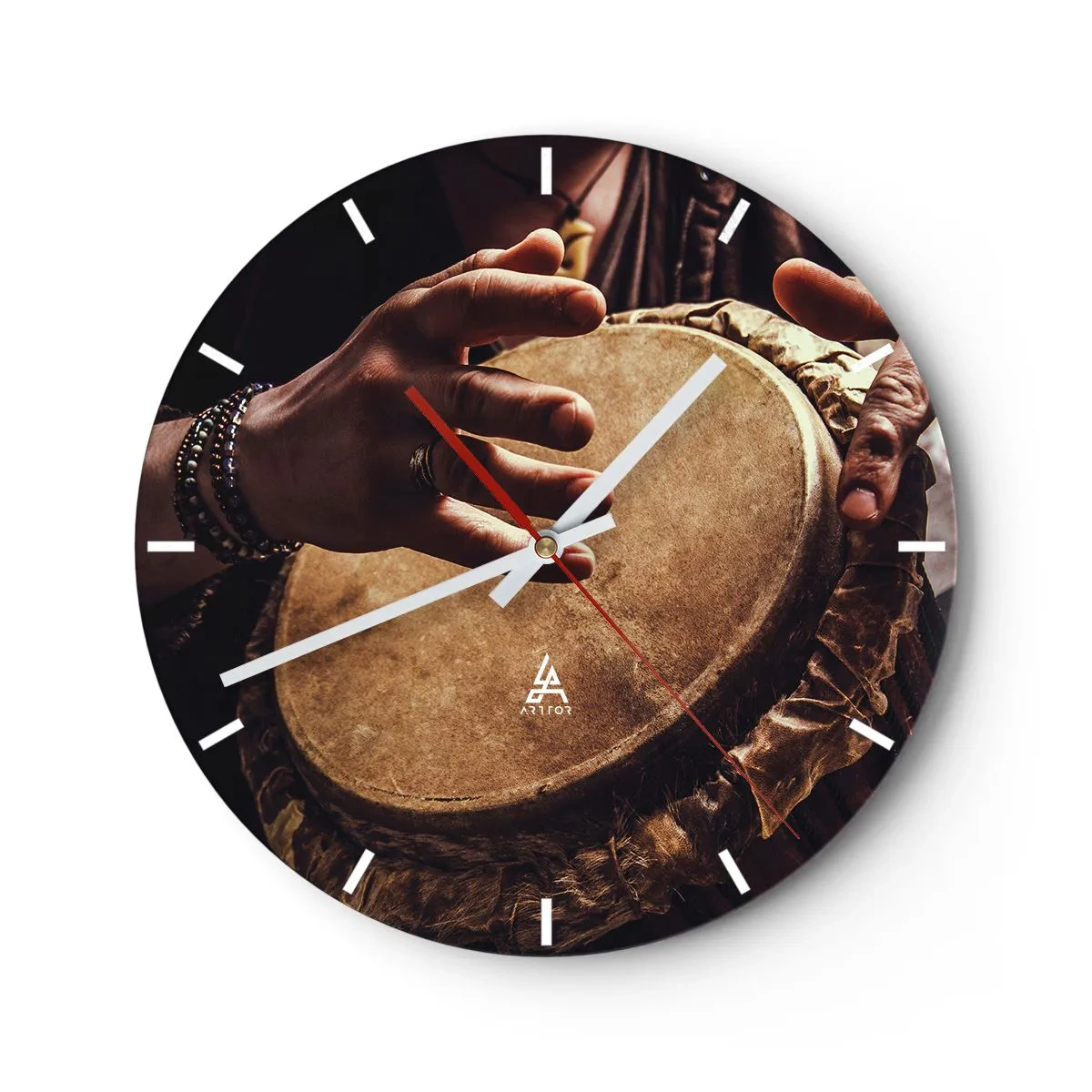 Wandklok - Klok - Op het ritme van het hart - 40x40 cm