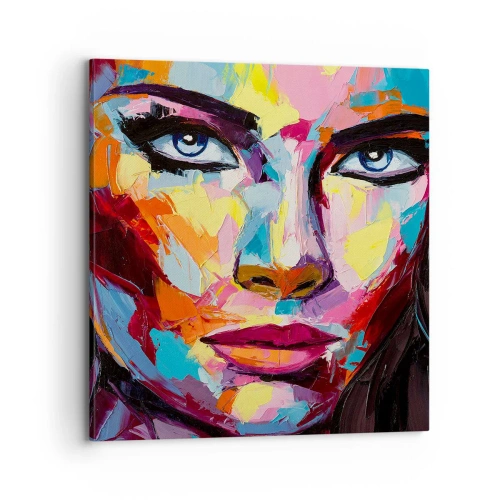 Schilderen op canvas - De ziel is ook kleurrijk - 70x70 cm