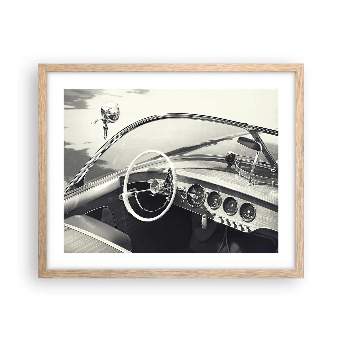 Een poster in een licht eiken lijst - Weer voor de rijken - 50x40 cm