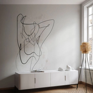 Fotobehang Premium Sand - De kunst van het verleiden - Vrouw, Grafisch, Deel - 100x70 cm