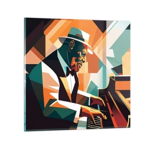 Schilderen op glas - Al die jazz - 50x50 cm