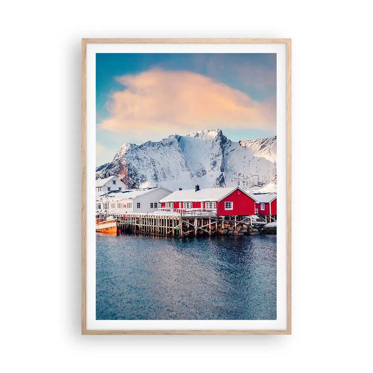 Een poster in een licht eiken lijst - Noordelijke retraite - 70x100 cm