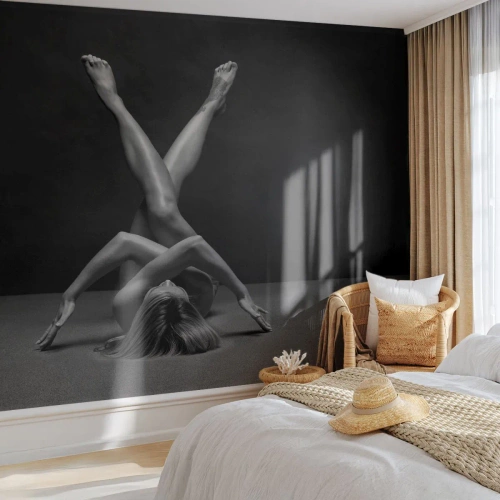 Fotobehang Premium Sand - De geometrie van naaktheid - Vrouw, Deel, Lichaam - 350x256 cm